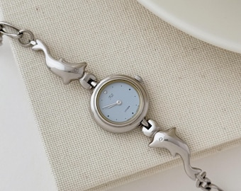 Vintage Citizen Fill Silver Tone Chain Bracelet Watch, Vintage Women's Wristwatch