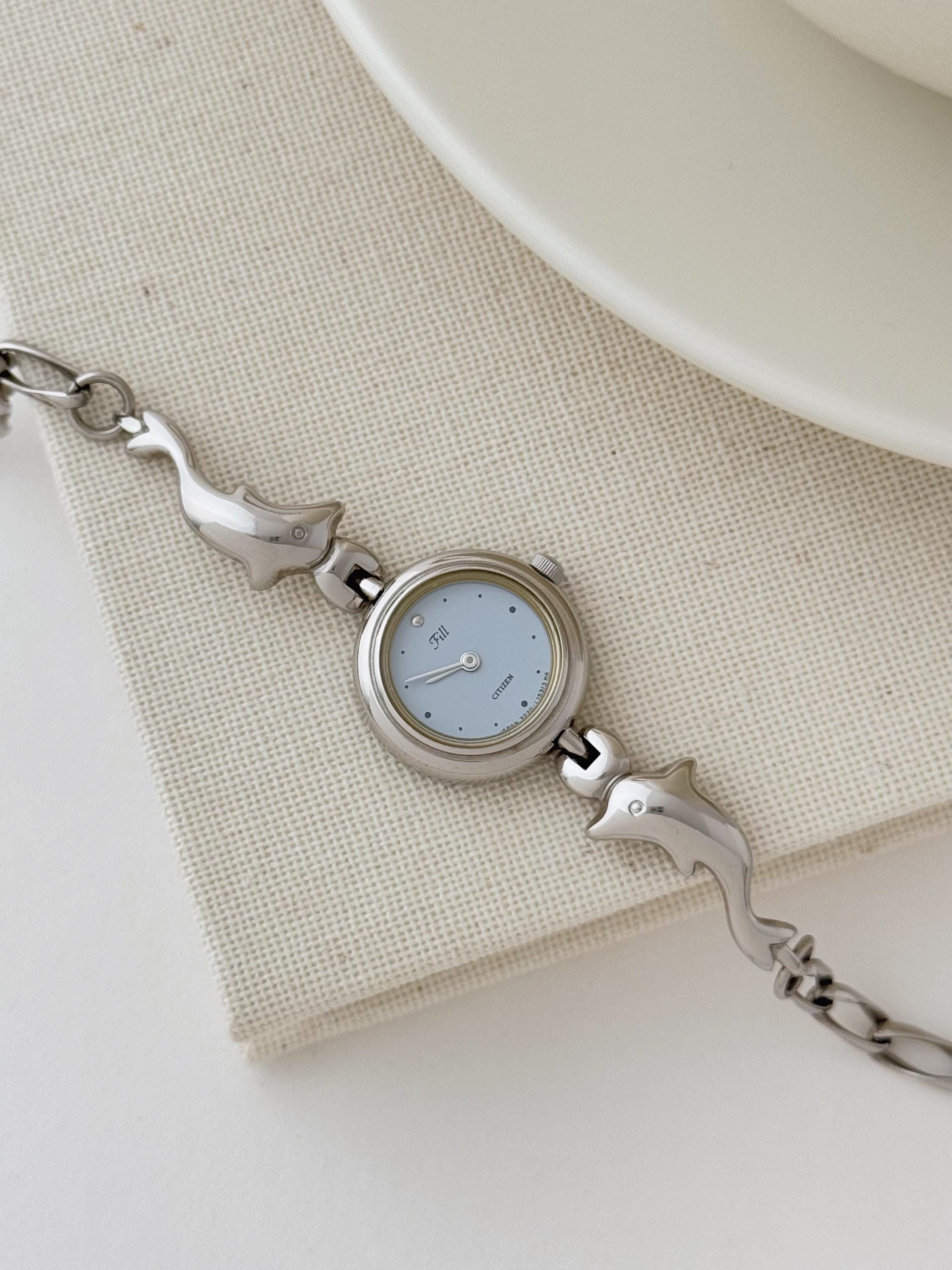 Vintage Citizen Fill Silver Tone Chain Bracelet Watch  display picture 1