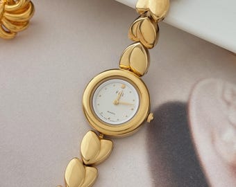 Vintage Citizen Gold Tone Bracelet Watch, Vintage Women's Wristwatch