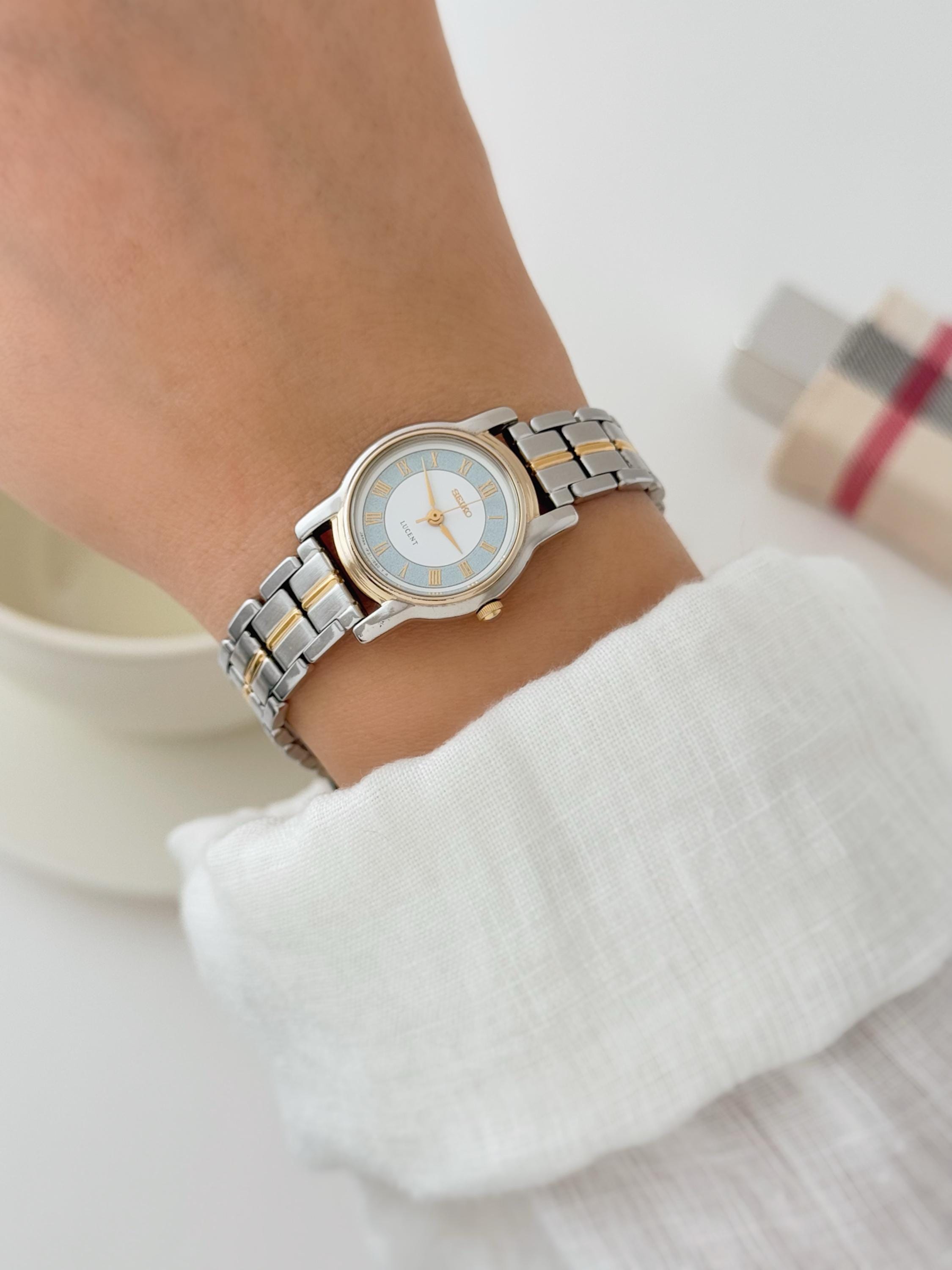 Vintage Seiko Lucent Two-tone Bracelet Watch, Vintage Women's