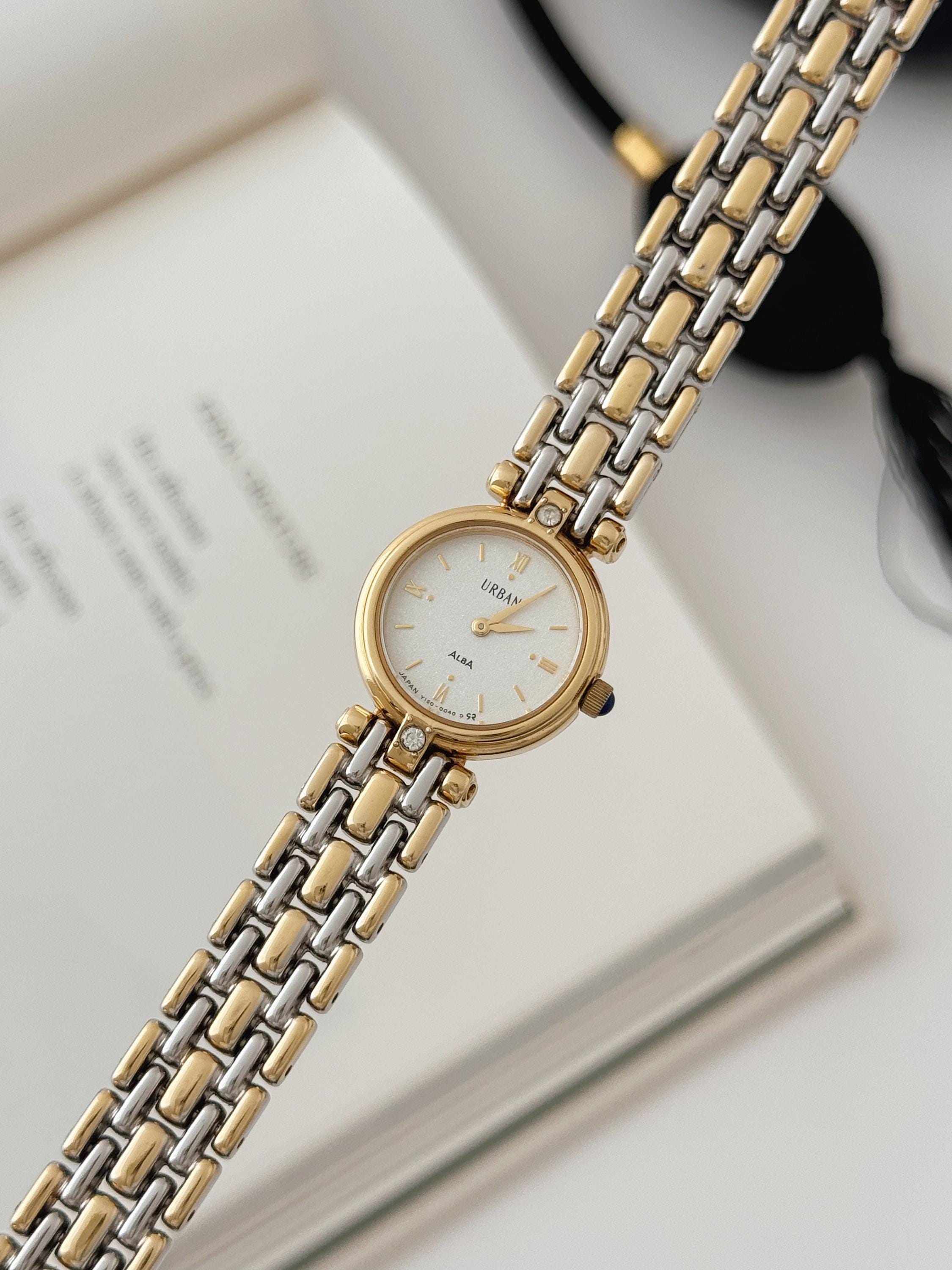Vintage Urban Alba Seiko Two-tone Bracelet Watch, Vintage Women's