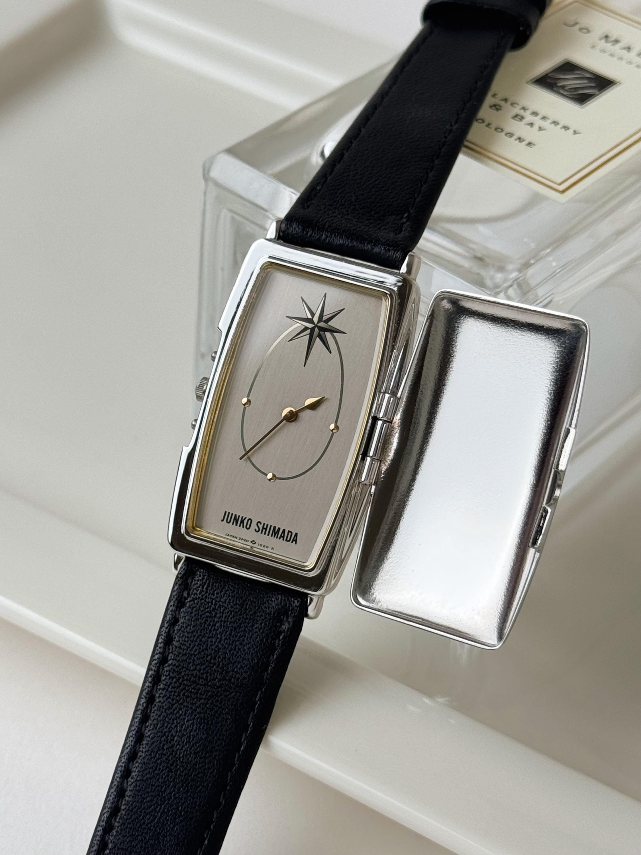 RARE Vintage Seiko Junko Shimada Silver Tone Rectangular Peek a