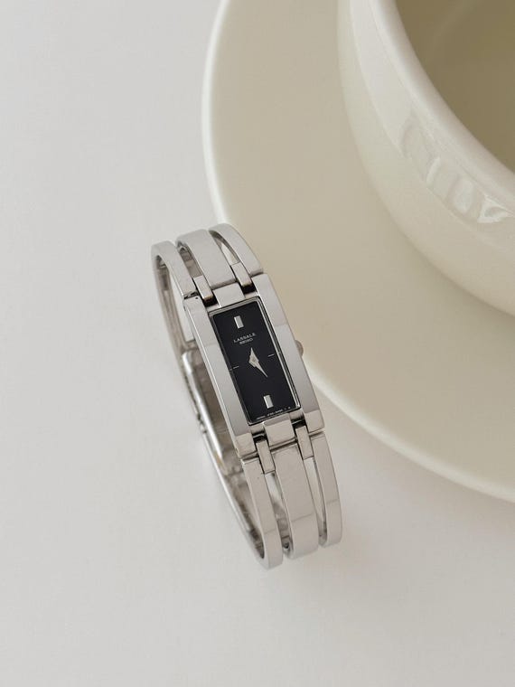 Vintage Seiko Lassale Silver Tone Bangle Watch, Vintage  display picture 1