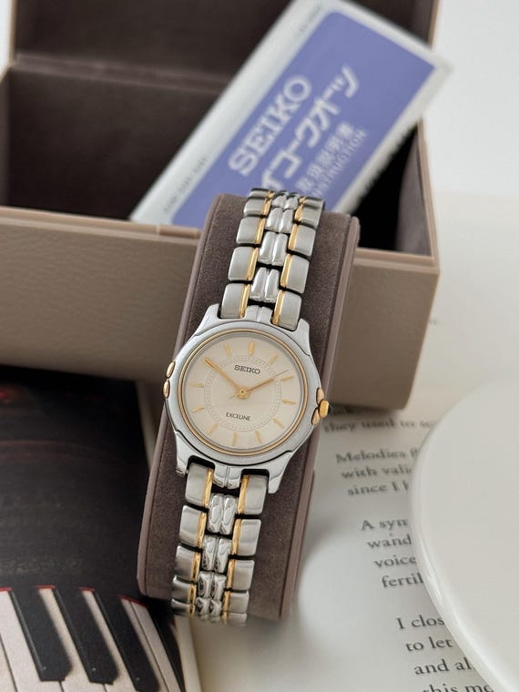 seiko ladies gold dress watch Seiko, Ref. V401-1121, Cal. V401, Womens Quartz Analog Vintage Watch, 1999