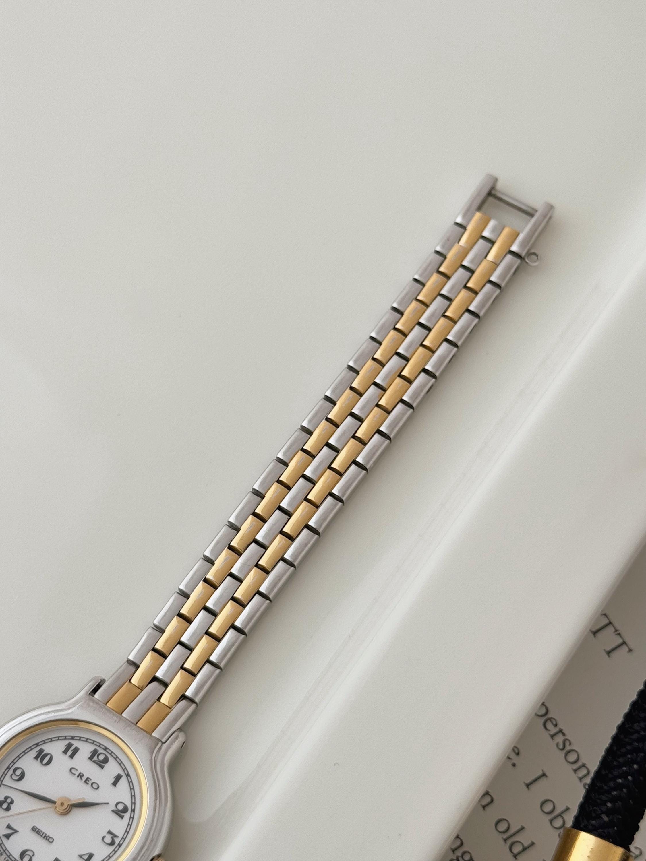 Vintage Seiko Creo Two-tone Bracelet Watch, Vintage Women's