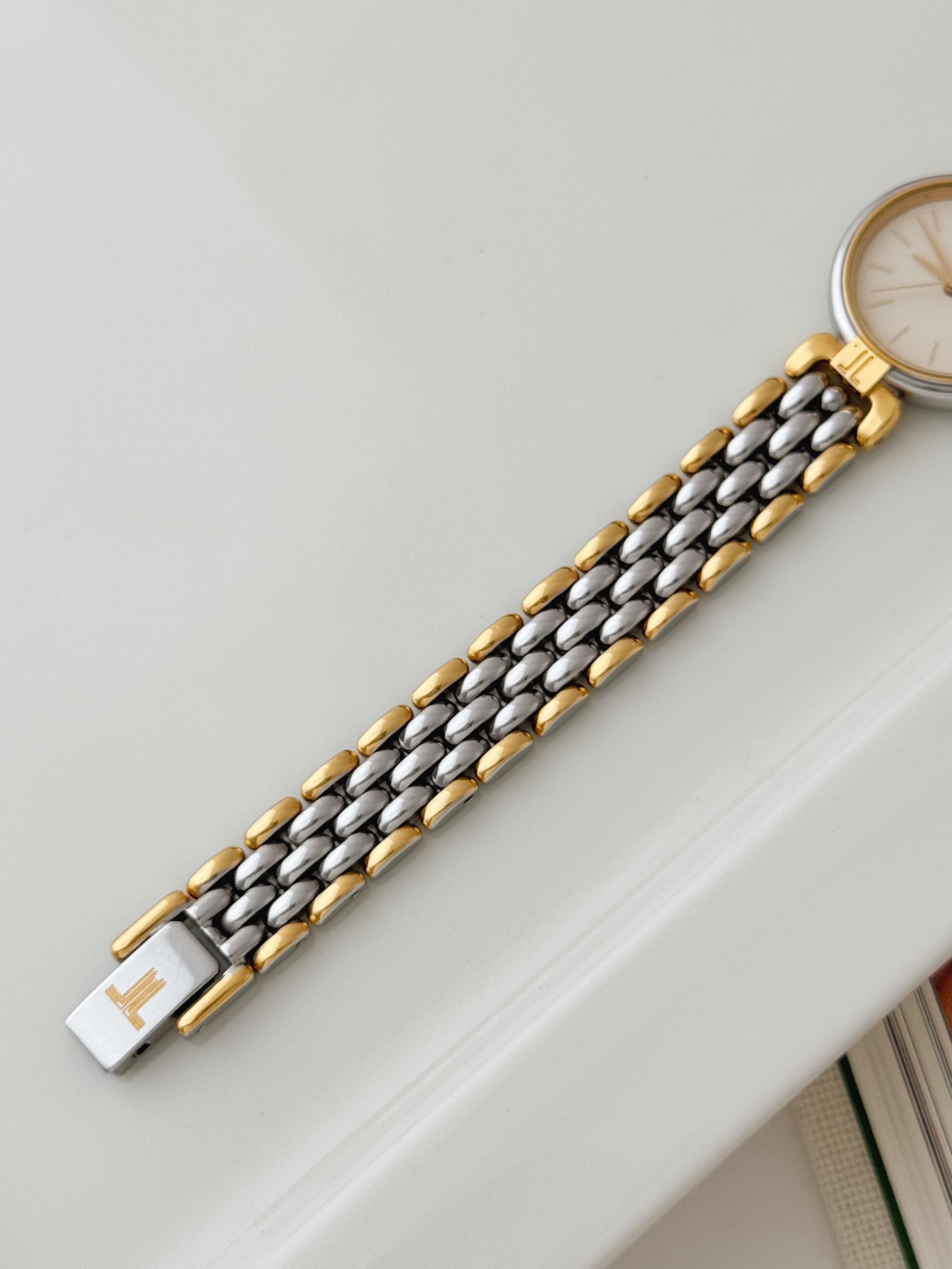 Vintage Lancetti Milano Two-tone Bracelet Watch, Vintage Women's