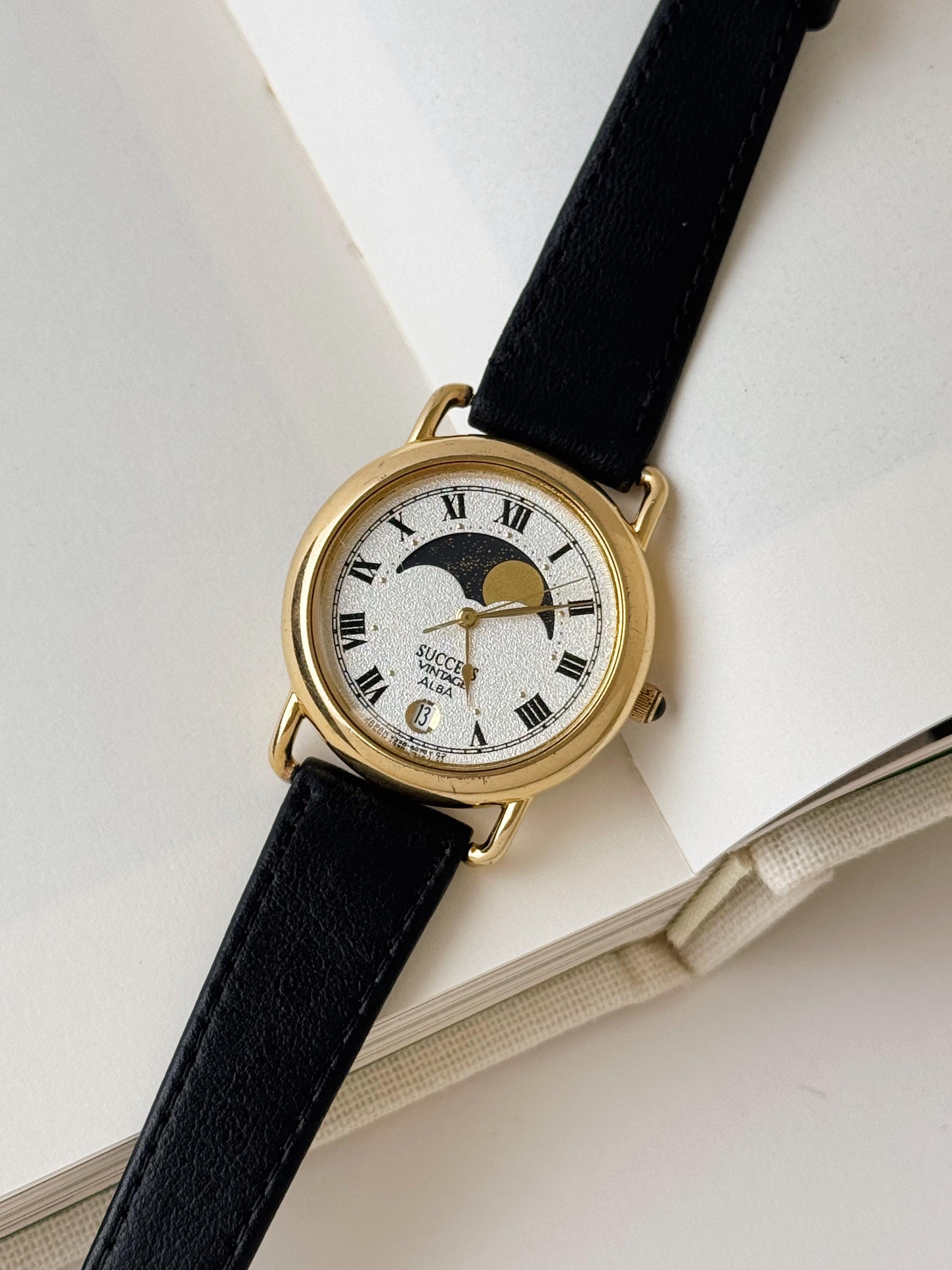 Seiko Alba Moon Phase Watch - Etsy