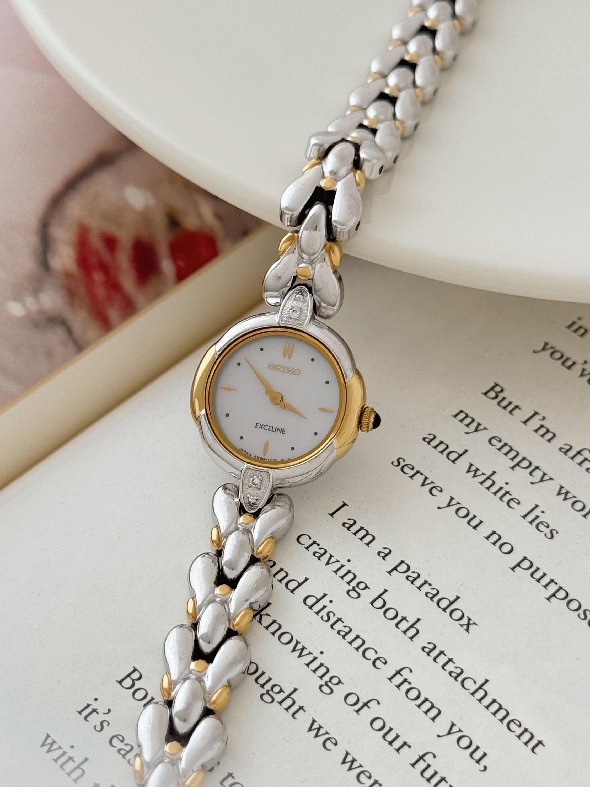Vintage Seiko Exceline Two-tone Women's Bracelet Watch With