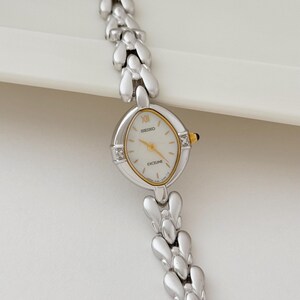 Vintage Seiko Exceline Two-tone Women's Watch With Diamond - Etsy