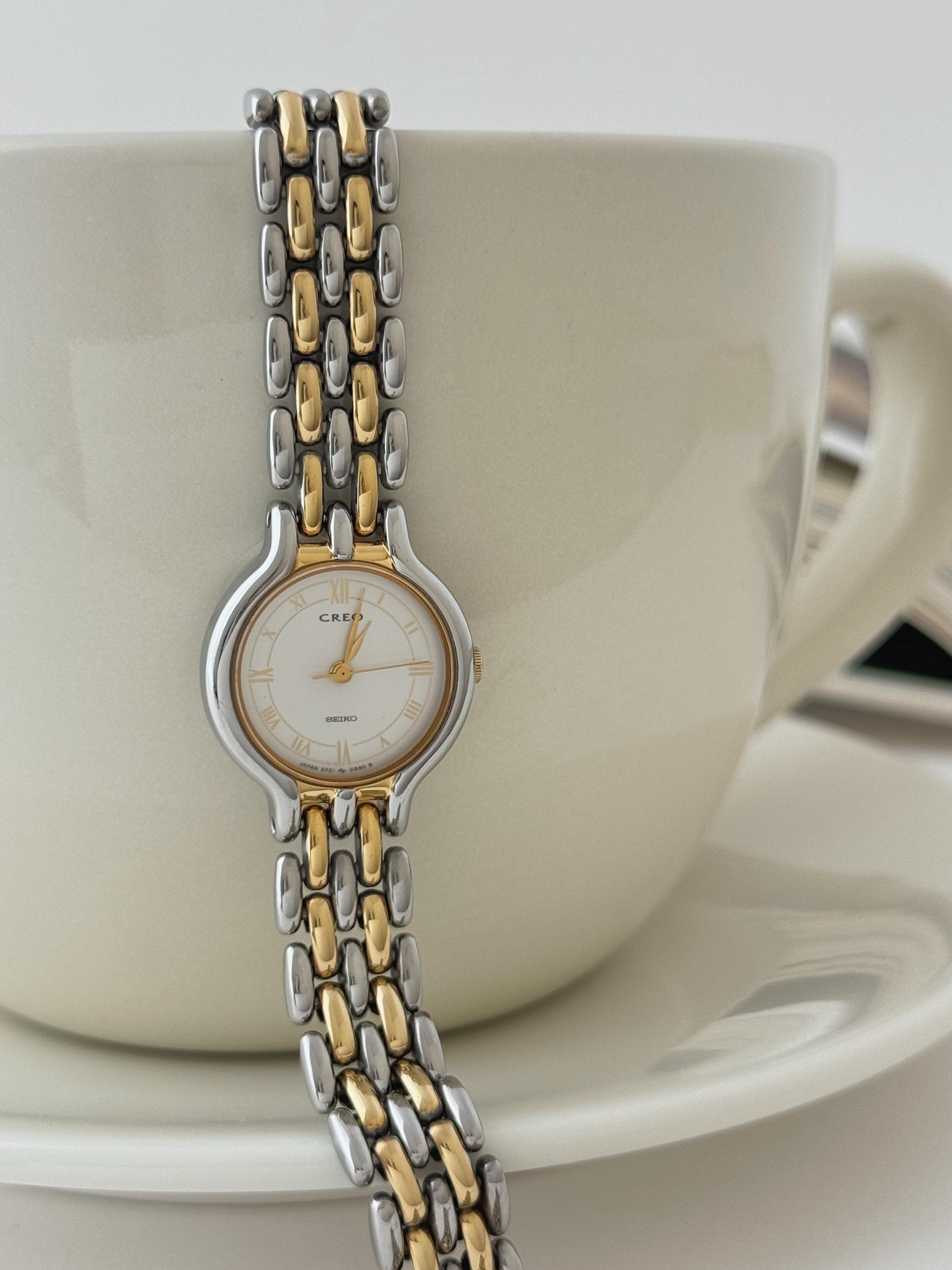 Seiko Creo Two Tone Watch, Vintage Seiko Watch, Vintage Women's