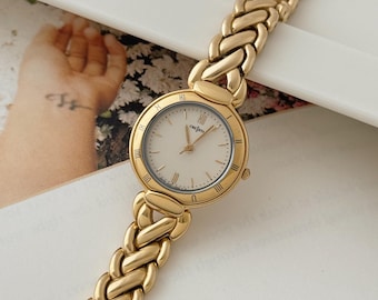 Vintage Seiko Cresta Gold Tone Bracelet Watch, Vintage Women's Wristwatch