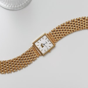 Agatha Paris Gold Tone Watch, Bracelet Watch, Women WristWatch, Made in France