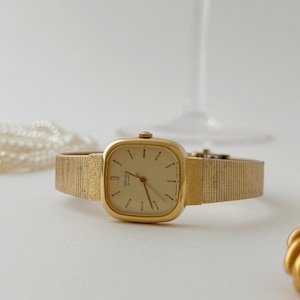 Seiko Gold Plated Watch, Vintage Seiko Watch, Vintage Women&#39;s Wristwatch, Seiko Japan