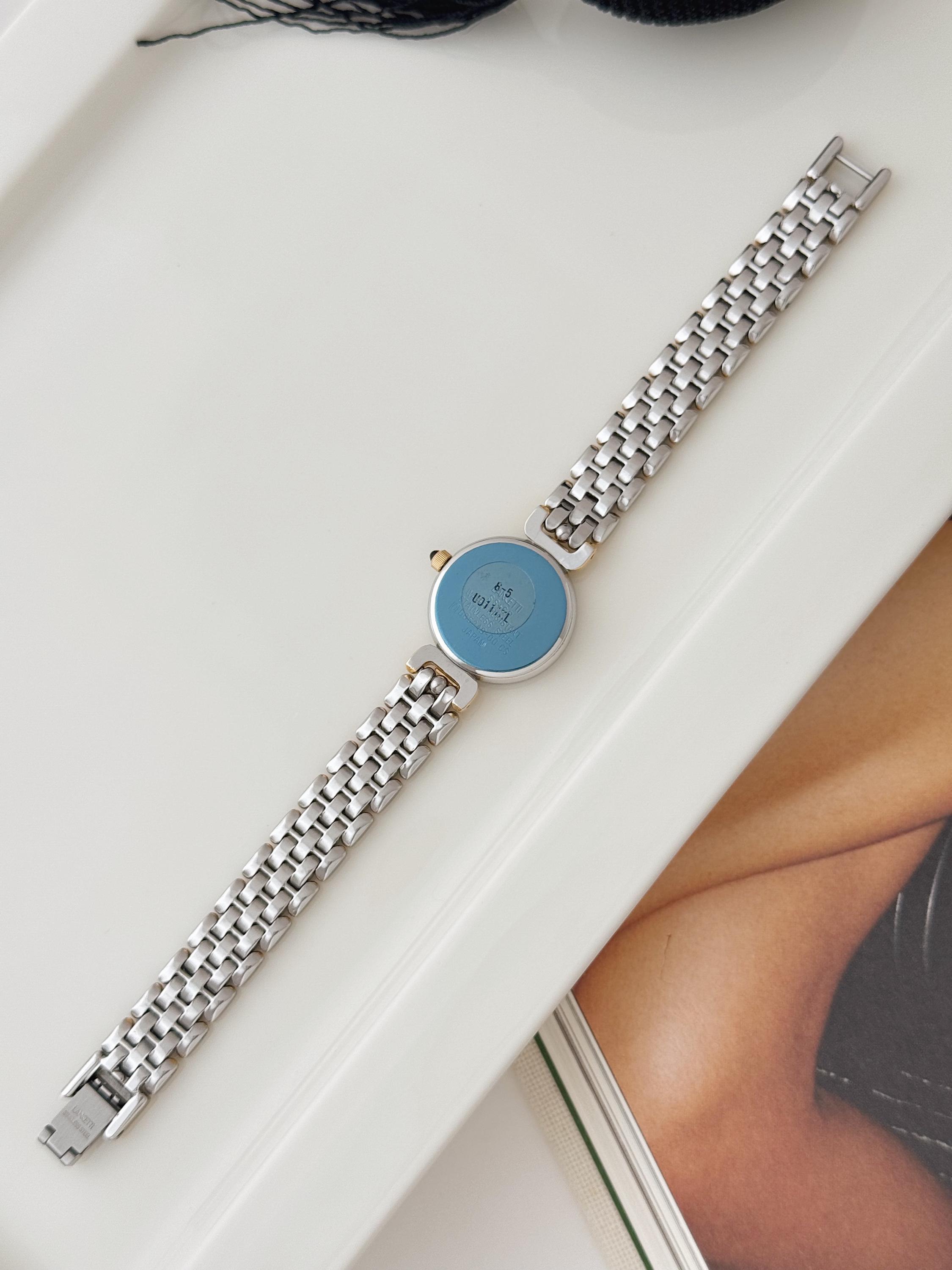 Vintage Lancetti Milano Two-tone Bracelet Watch, Vintage Women's