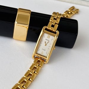 Vintage Petite Rectangular Women Bracelet Watch Adjustable Strap Lady Watch Amazon.com: BESTKANG Watches for Women Watches Vintage  main image 2