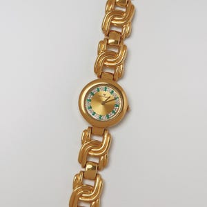 Mario Valentino Gold Tone Watch With Stones, Bracelet Watch  display picture 1