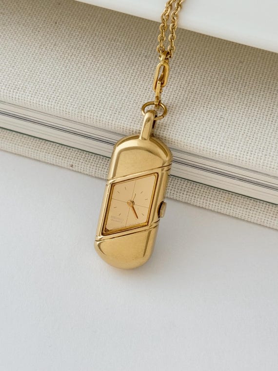 AUTHENTIC VINTAGE SEIKO NECKLACE WATCH Seiko Necklace Watch Manual Winding 17 Jewels 11-7980/ case  main image 3