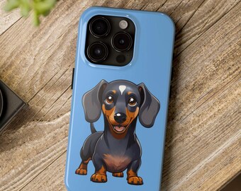 Dackel Hund Tough Phone Case Geschenk für Dachy-Liebhaber Geschenk für Dackel-Besitzer Schützende iPhone-Abdeckung Geschenk für Dackel-Besitzer Geschenk