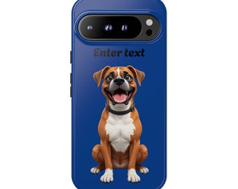 Boxer-telefonskal, söt boxerhund-telefonskal, personlig present till hundälskare, skyddande telefonskal, anpassningsbar present till husdjursägare