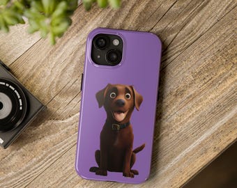 Etui na telefon z czekoladowym labradorem dla właściciela labradora, prezent dla miłośnika zwierząt, etui na telefon dla miłośnika psów, ochronne etui na telefon, wytrzymałe etui na telefon, telefon dla psa