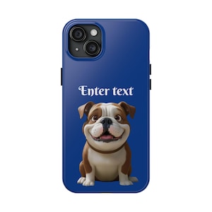 English Bulldog Tough Phone Case - Durable Bulldog iPhone Cover, Protective Dog Phone Case, Bulldog Lover Gift, Pet Owner Accessory, Cute