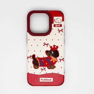 Capa de telefone para animais de estimação com padrões de desenhos animados bordados, capa de telefone para filhotes, capa de telefone personalizada, capa para iPhone16, capa de telefone com bordado 3D, presente fofo