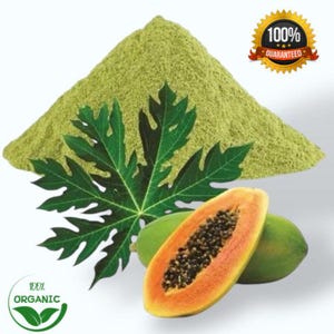 Organic Dried Papaya Leaves Powder,  Dried Leaf Powder For Immunity Boost tea, natural home grown dehydrated Carica, NON GMO or MSG