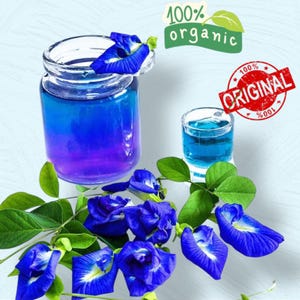 Organic Dried Butterfly Pea Flower Tea Premium Quality 100% Pure Organic Flowers Healthy Drink NON_GMO Herbal Blue Tea