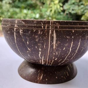 Handmade Coconut shell bowl, Natural Coconut shell Bowl, Large Soup Bowl, Eco-friendly