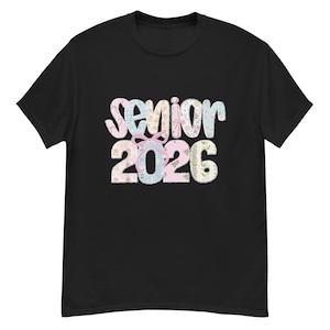 Senior 2026 Coquette Bow Shirt, Floral Senior Retro Shirt, 2026 Seniors Shirt, High School Senior 2026 Tee, Class of 2026 Graduation Gift