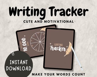 Digital Writing Tracker for Goodnotes or Procreate – Aesthetic Book Writing Planner Cozy Author Journal | Novel Writing Log PDF Writer Tool