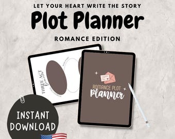 Digital Romance Plot Planner | Writing Template for Romance Stories | Romancing the Beat & Three-Act Structure | For GoodNotes and Co.