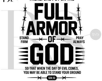 Armure de Dieu PNG SVG, Ephésiens 6 10-18 sublimation des écritures, guerrier chrétien, clipart foi religieuse, verset de la Bible png, téléchargement numérique