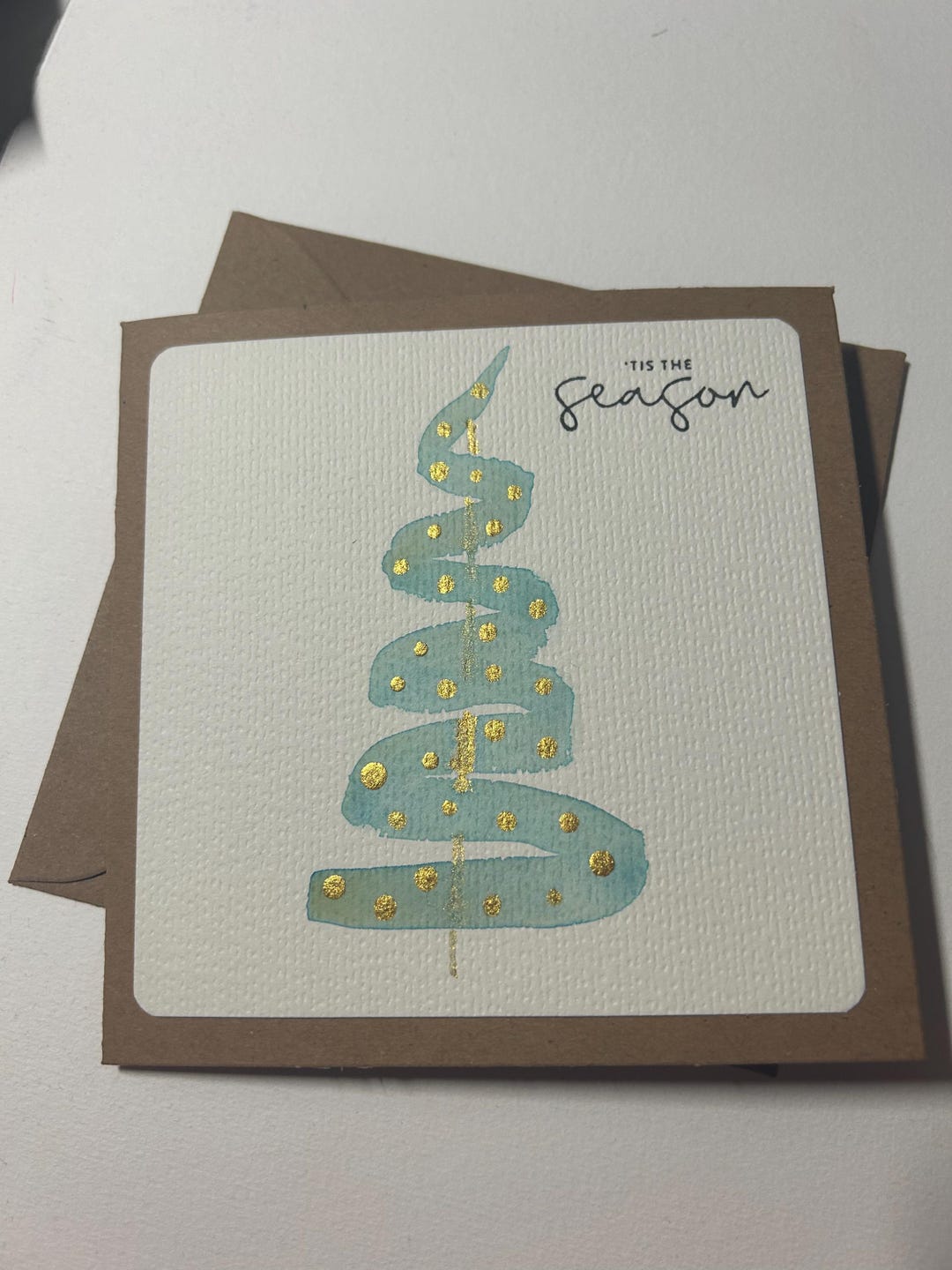 Squiggle Trees! 2 Sentiments... Hand Painted With Watercolours in Tonal ...
