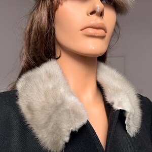 Vintage Sapphire Mink Fur Collar | Luxury Scarf Trim, 1980s image 2