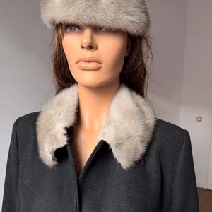 Vintage Sapphire Mink Fur Collar | Luxury Scarf Trim, 1980s image 6