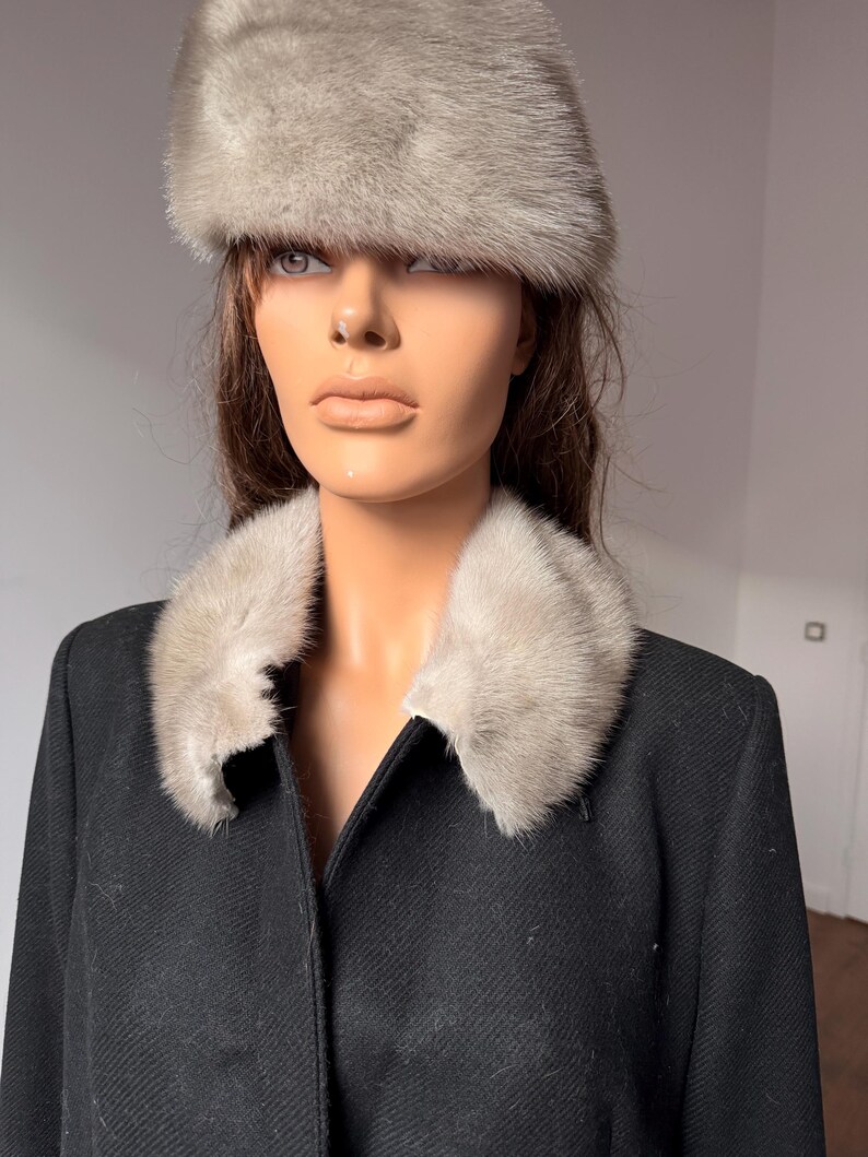 Vintage Sapphire Mink Fur Collar | Luxury Scarf Trim, 1980s image 6