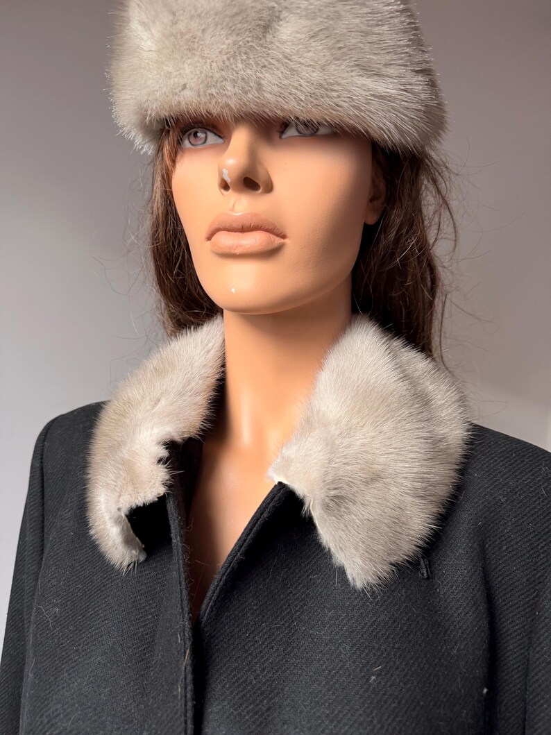 Vintage Sapphire Mink Fur Collar | Luxury Scarf Trim, 1980s image 7