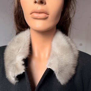 Vintage Sapphire Mink Fur Collar | Luxury Scarf Trim, 1980s image 9