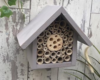 Mason Bee House, Single Tier, in 'Forest Mushroom'. Can be personalised. FREE DELIVERY!