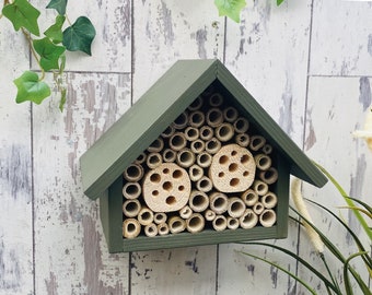 Bee Hotel, Bee House, Large, in 'Old English Green'. Can be personalised for Mothers Day! FREE DELIVERY!