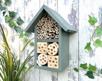 Insect and Bee Hotel, Christmas gift, Wildlife House in Wild Thyme. Can be personalised. FREE DELIVERY!