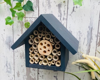 Mason Bee House, Bee Hotel, Insect House, in 'Urban Slate'. Can be personalised. FREE DELIVERY!