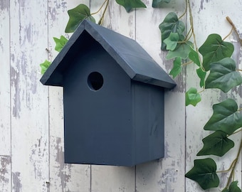 Bird Box, Bird House, in Urban Slate. Mothers Day, Can be personalised. FREE DELIVERY!