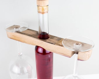 Sale! Whisky Barrel Stave Wine Glass Caddy Wine rack. FREE DELIVERY!