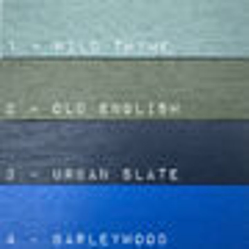 selection of colours available. WIld thyme, old english and urban slate.