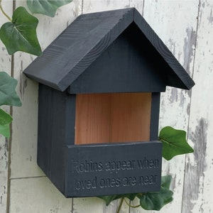 Robin or Wren Box for Christmas Urban Slate. Can be Personalised. FREE DELIVERY image 3