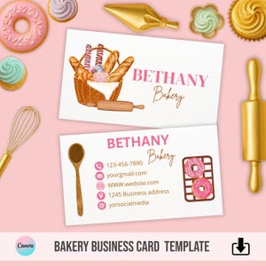 Bakery Business Card | Business Card |  Bakery Card | Editable Business Card |  | Sweet Shop Business Card.