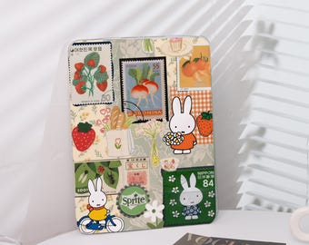 Miffy Stamp iPad Case,Case for iPad 9.7 Inch 10.2 Inch 10.9 Inch 12.9 Inch, iPad Air 11/13 Pro 2022/2024 iPad mini 4/6,New iPad Case