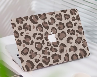 Leopard Print Hülle Macbook Pro 13 Zoll Hülle | Hart Laptop Tasche für Macbook Air 13/11 Pro 13/14/15/16 2023 2024 M2 2025 | Laptop Tasche Abdeckung